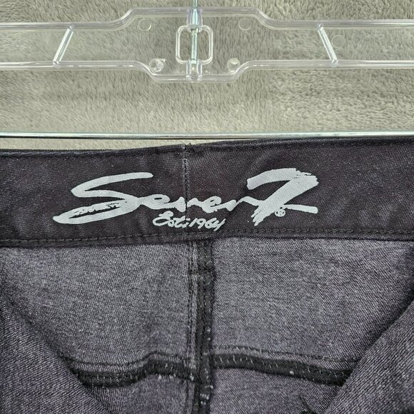 Seven7 Jeans Luxe Skinny 24 Black Embellished Bling Plus Cotton Stretch Boho New - Picture 3 of 14